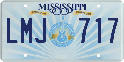 MS license plate LMJ717