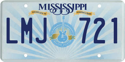 MS license plate LMJ721