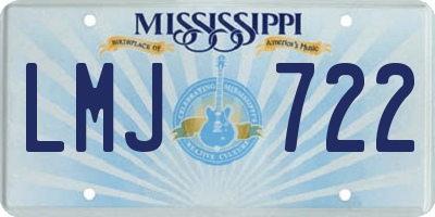 MS license plate LMJ722