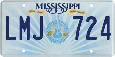 MS license plate LMJ724