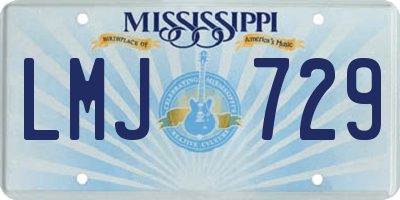 MS license plate LMJ729