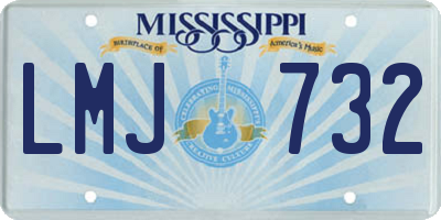 MS license plate LMJ732