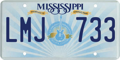 MS license plate LMJ733