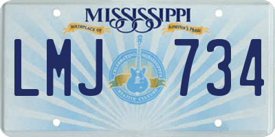 MS license plate LMJ734