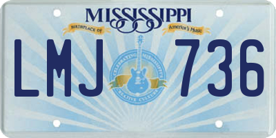 MS license plate LMJ736
