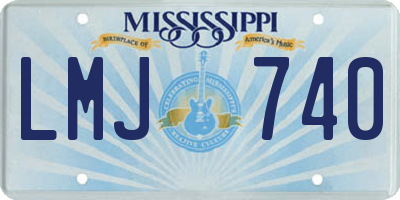 MS license plate LMJ740