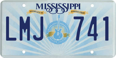 MS license plate LMJ741