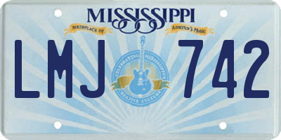 MS license plate LMJ742