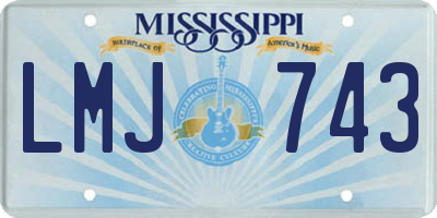 MS license plate LMJ743