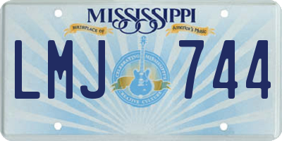 MS license plate LMJ744