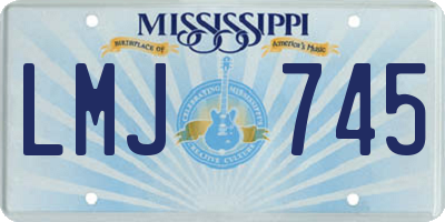 MS license plate LMJ745