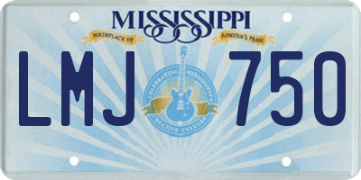 MS license plate LMJ750
