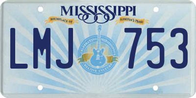 MS license plate LMJ753