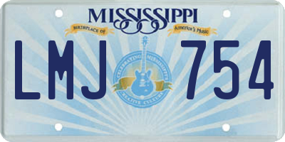 MS license plate LMJ754