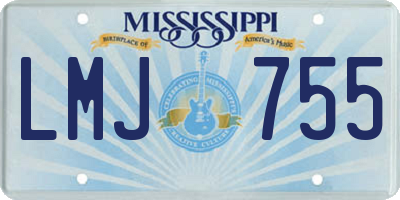 MS license plate LMJ755