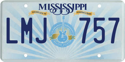 MS license plate LMJ757