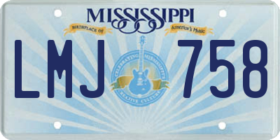 MS license plate LMJ758