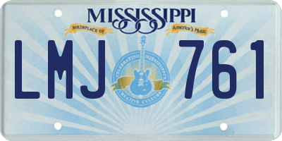 MS license plate LMJ761