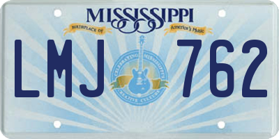 MS license plate LMJ762
