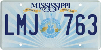 MS license plate LMJ763