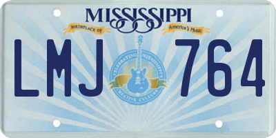 MS license plate LMJ764