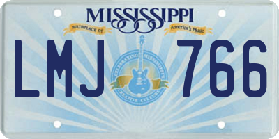 MS license plate LMJ766