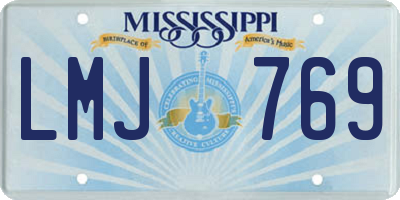 MS license plate LMJ769
