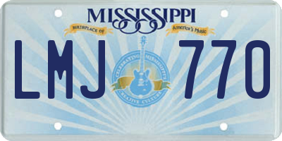 MS license plate LMJ770