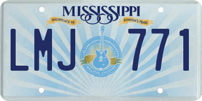 MS license plate LMJ771