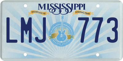 MS license plate LMJ773