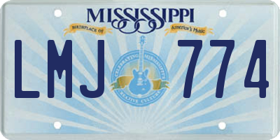 MS license plate LMJ774