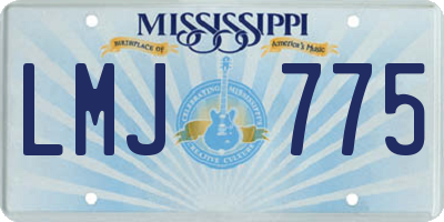 MS license plate LMJ775