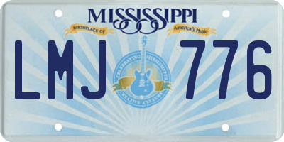 MS license plate LMJ776