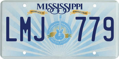 MS license plate LMJ779