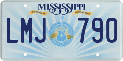MS license plate LMJ790