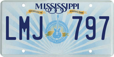 MS license plate LMJ797