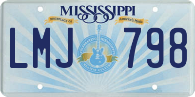 MS license plate LMJ798