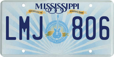 MS license plate LMJ806