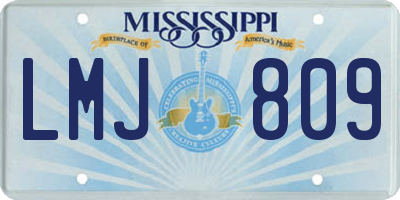 MS license plate LMJ809