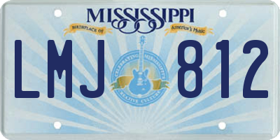 MS license plate LMJ812