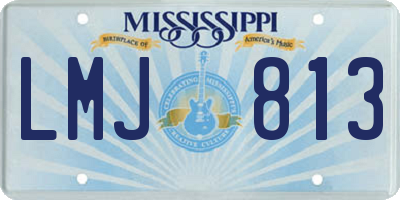 MS license plate LMJ813