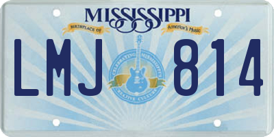 MS license plate LMJ814