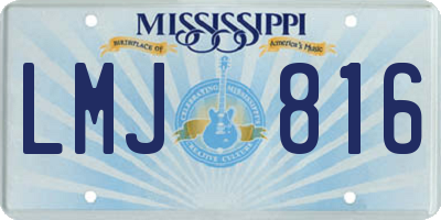 MS license plate LMJ816