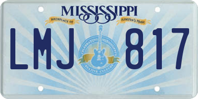MS license plate LMJ817