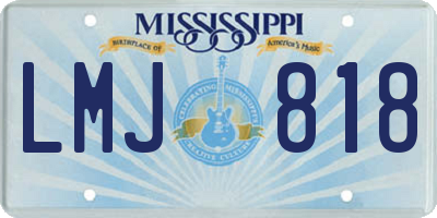 MS license plate LMJ818