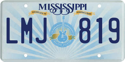 MS license plate LMJ819
