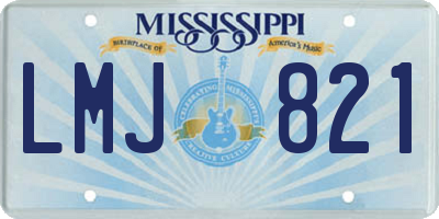 MS license plate LMJ821