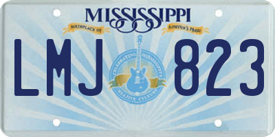 MS license plate LMJ823