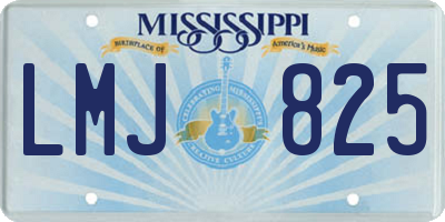 MS license plate LMJ825