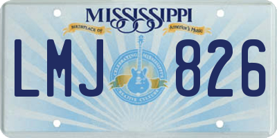 MS license plate LMJ826